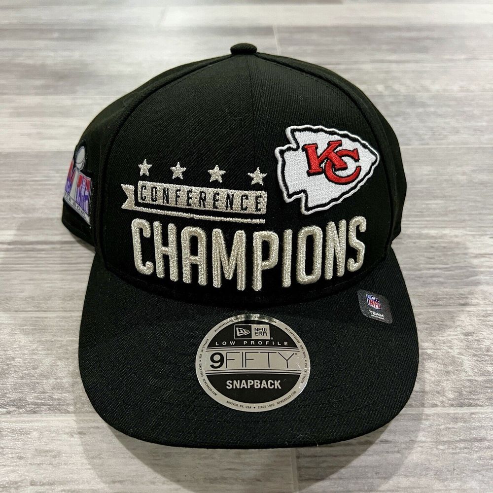 Chiefs New Era 2023 AFC Champions Locker Room LP 9FIFTY Snapback Hat Cap NEW